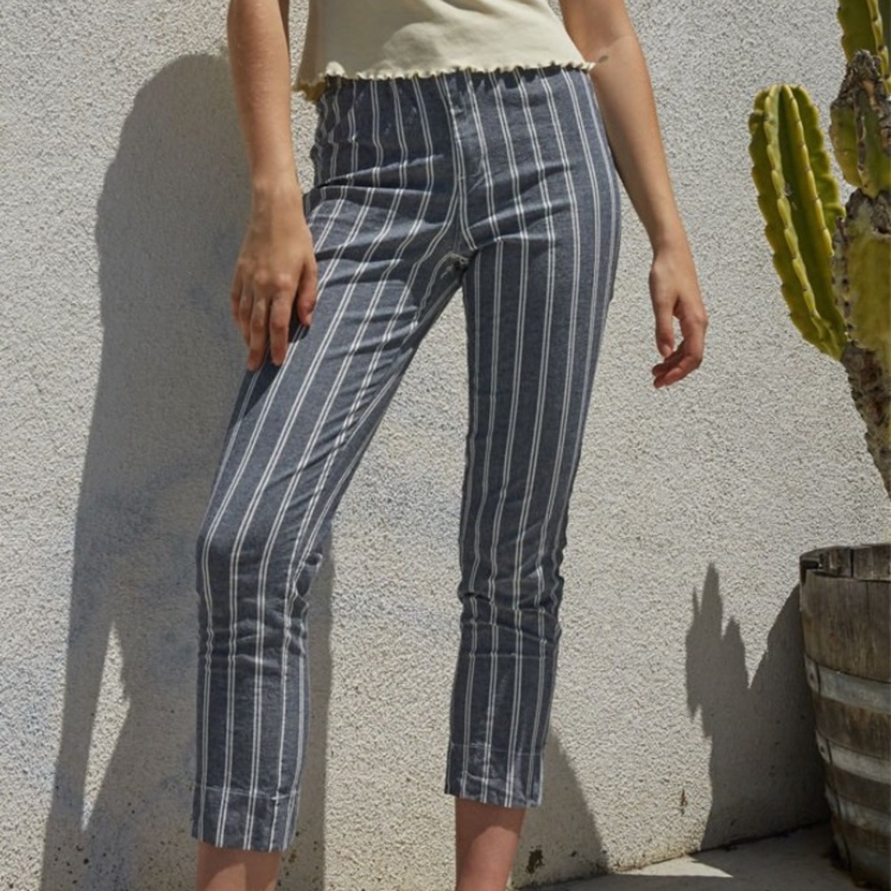 J.Galt Grey and White Striped Pants